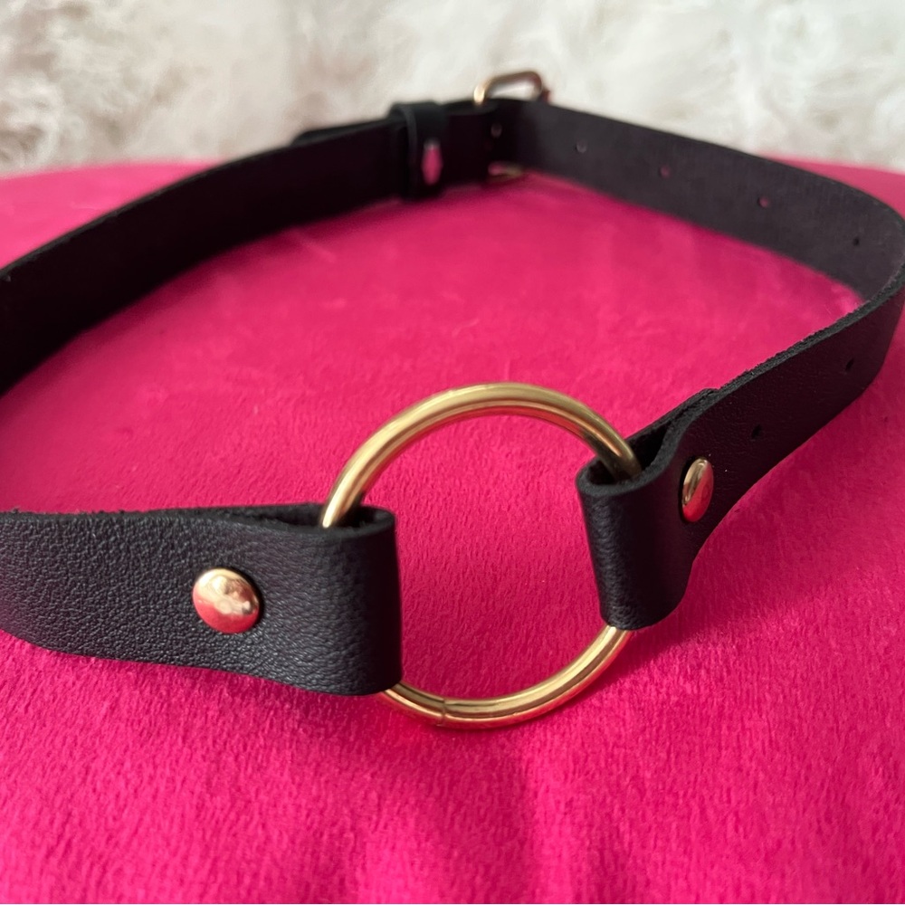 Black Faux Leather thigh harness body harness